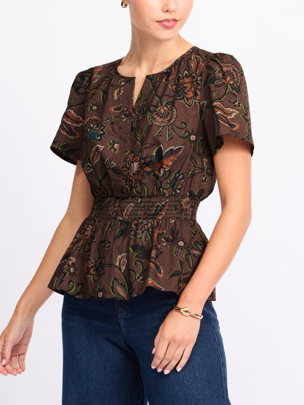 StitchFix Desirae Peplum Blouse Size Medium